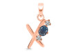 Labradorite & White Topaz Alphabet X Pendant LBD-RDA-76.