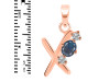 Labradorite & White Topaz Alphabet X Pendant LBD-RDA-76.
