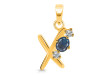 Labradorite & White Topaz Alphabet X Pendant LBD-RDA-76.