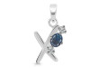 Labradorite & White Topaz Alphabet X Pendant LBD-RDA-76.