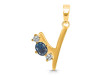 Labradorite & White Topaz Alphabet Y Pendant LBD-RDA-77.