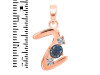 Labradorite & White Topaz Alphabet Z Pendant LBD-RDA-78.
