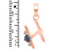 Labradorite & White Topaz Alphabet H Pendant LBD-RDA-8.
