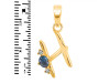 Labradorite & White Topaz Alphabet H Pendant LBD-RDA-8.