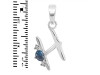 Labradorite & White Topaz Alphabet H Pendant LBD-RDA-8.