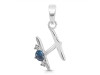 Labradorite & White Topaz Alphabet H Pendant LBD-RDA-8.