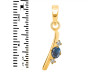 Labradorite & White Topaz Alphabet I Pendant LBD-RDA-9.