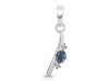Labradorite & White Topaz Alphabet I Pendant LBD-RDA-9.