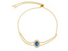 Labradorite & White Topaz Bracelet With Adjustable Camera Lock LBD-RDB-68.