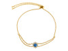 Labradorite & White Topaz Bracelet With Adjustable Camera Lock LBD-RDB-83.