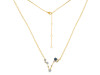 Pisces Zodiac Star Constellation Labradorite & White Topaz Necklace LBD-RDN-387.