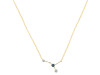cancer Zodiac Star Constellation Labradorite & White Topaz Necklace LBD-RDN-486.