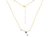 cancer Zodiac Star Constellation Labradorite & White Topaz Necklace LBD-RDN-486.
