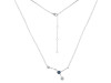 cancer Zodiac Star Constellation Labradorite & White Topaz Necklace LBD-RDN-486.