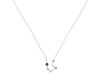 Aquarius Zodiac Star Constellation Labradorite & White Topaz Necklace LBD-RDN-487.