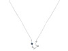 Aquarius Zodiac Star Constellation Labradorite & White Topaz Necklace LBD-RDN-487.