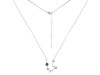 Aquarius Zodiac Star Constellation Labradorite & White Topaz Necklace LBD-RDN-487.
