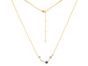 Aries Zodiac Star Constellation Labradorite & White Topaz Necklace LBD-RDN-488.