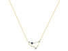 Capricorn Zodiac Star Constellation Labradorite & White Topaz Necklace LBD-RDN-489.
