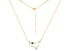 Capricorn Zodiac Star Constellation Labradorite & White Topaz Necklace LBD-RDN-489.