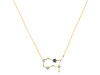 Gemini Zodiac Star Constellation Labradorite & White Topaz Necklace LBD-RDN-490.