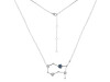 Gemini Zodiac Star Constellation Labradorite & White Topaz Necklace LBD-RDN-490.