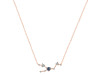 Taurus Zodiac Star Constellation Labradorite & White Topaz Necklace LBD-RDN-492.