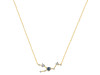 Taurus Zodiac Star Constellation Labradorite & White Topaz Necklace LBD-RDN-492.