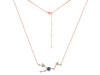 Taurus Zodiac Star Constellation Labradorite & White Topaz Necklace LBD-RDN-492.