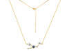 Taurus Zodiac Star Constellation Labradorite & White Topaz Necklace LBD-RDN-492.