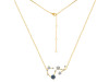 Scorpio Zodiac Star Constellation Labradorite & White Topaz Necklace LBD-RDN-495.