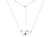 Sagittarius Zodiac Star Constellation Labradorite & White Topaz Necklace LBD-RDN-496.