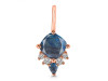 Labradorite & White Topaz Pendant LBD-RDP-729.