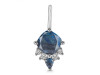 Labradorite & White Topaz Pendant LBD-RDP-729.
