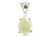 Libyan Desert Glass & Moldavite Pendant LDG-RDP-481-MLD-LOOP.