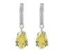 Lemon Quartz & White Topaz Hoop Earring LEM-RDE-1223.