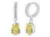 Lemon Quartz & White Topaz Hoop Earring LEM-RDE-1223.