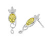 Lemon Quartz Stud Earring LEM-RDE-5.