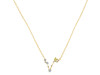 Pisces Zodiac Star Constellation Lemon Quartz & White Topaz Necklace LEM-RDN-387.