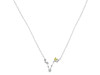 Pisces Zodiac Star Constellation Lemon Quartz & White Topaz Necklace LEM-RDN-387.