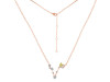 Pisces Zodiac Star Constellation Lemon Quartz & White Topaz Necklace LEM-RDN-387.