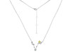 Pisces Zodiac Star Constellation Lemon Quartz & White Topaz Necklace LEM-RDN-387.