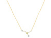 cancer Zodiac Star Constellation Lemon Quartz & White Topaz Necklace LEM-RDN-486.