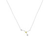 cancer Zodiac Star Constellation Lemon Quartz & White Topaz Necklace LEM-RDN-486.