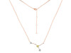cancer Zodiac Star Constellation Lemon Quartz & White Topaz Necklace LEM-RDN-486.