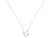 Aquarius Zodiac Star Constellation Lemon Quartz & White Topaz Necklace LEM-RDN-487.
