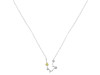 Aquarius Zodiac Star Constellation Lemon Quartz & White Topaz Necklace LEM-RDN-487.