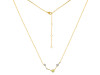 Aries Zodiac Star Constellation Lemon Quartz & White Topaz Necklace LEM-RDN-488.