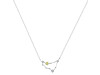 Capricorn Zodiac Star Constellation Lemon Quartz & White Topaz Necklace LEM-RDN-489.