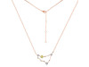 Capricorn Zodiac Star Constellation Lemon Quartz & White Topaz Necklace LEM-RDN-489.